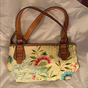 Fossil Floral Satchel Bag